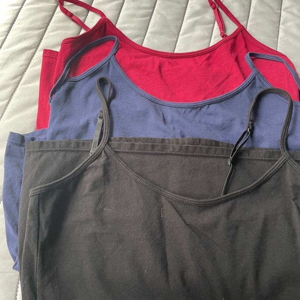 Old Navy Camisoles Bundle of 3 Red Blue Black